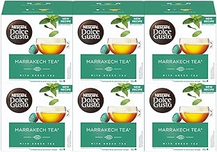 NESCAFE DOLCE GUSTO Marrakech Tea - Thé Vert À La Menthe - 96 Capsules (6 Boîtes x 16) - Blaiche